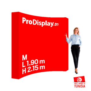 Stand parapluie textile courbe (incurvé) - M