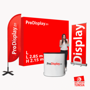 Pack stand d'exposition portable [L]